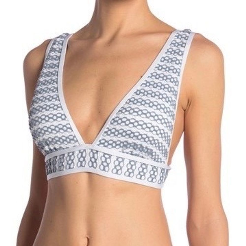 Splendid Crochet Halter Bikini Top L